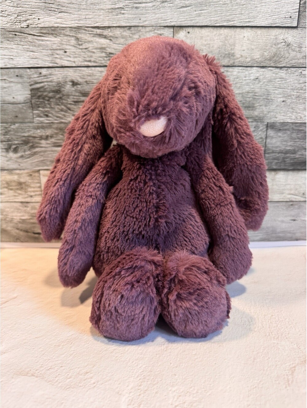 Jellycat Bashful Plum Bunny Retired Rare Soft Toy Purple Rabbit Plush 12in